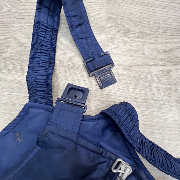 KRU Kids Navy Blue Insulated Ski Snow Bib Overalls Pants M 5/6 - Picture 9 of 15